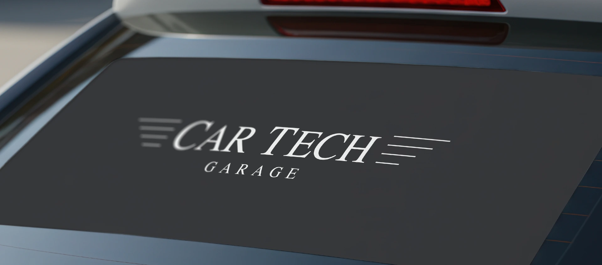 Marca Car Tech Garage aplicada em peça de identidade visual