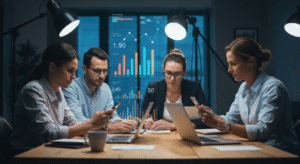 Equipe da Vendemkt analisando métricas de campanhas para ajustar o tamanho ideal de email marketing e melhorar entregabilidade e conversões.
