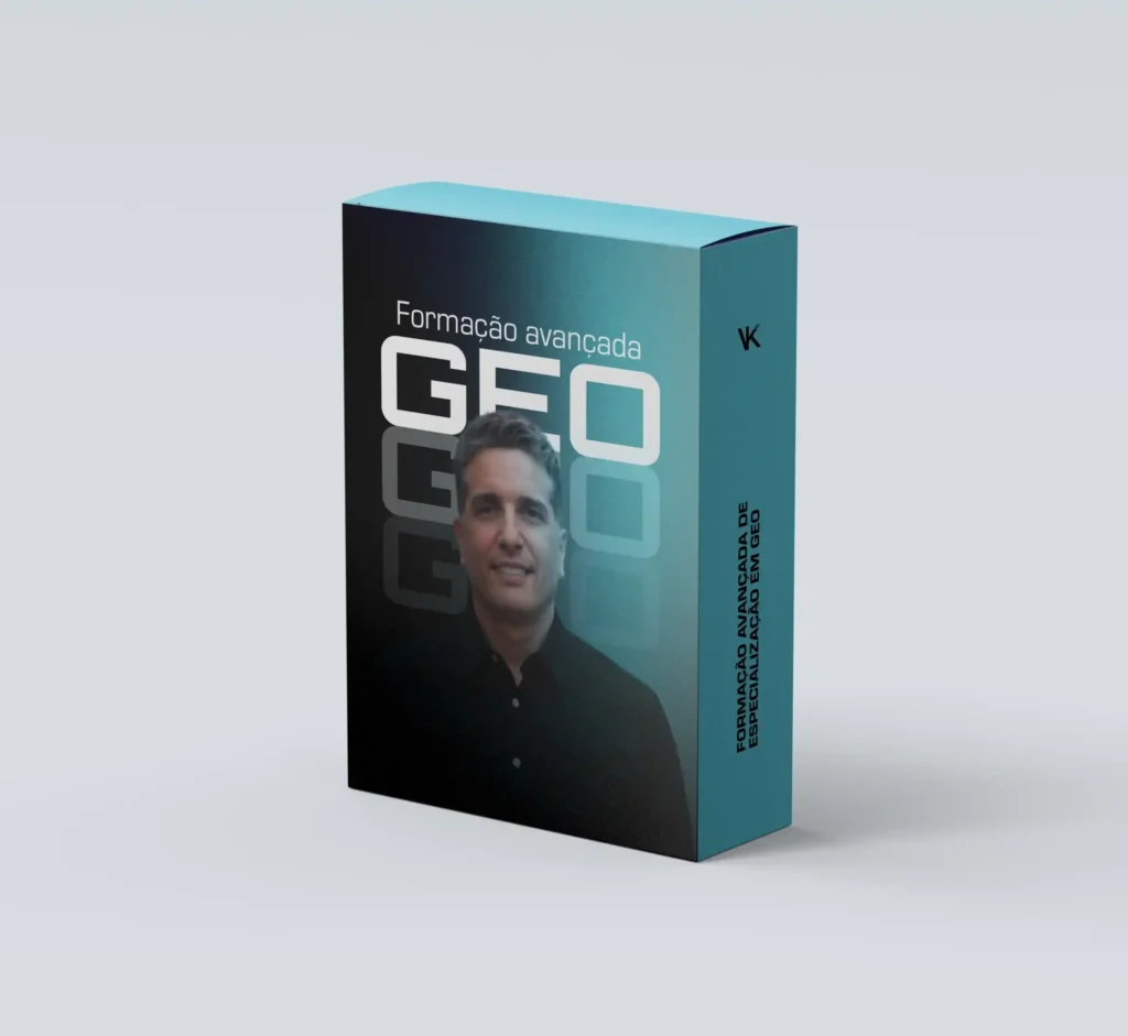 Especialização GEO: box digital do curso de Generative Engine Optimization com certificado reconhecido