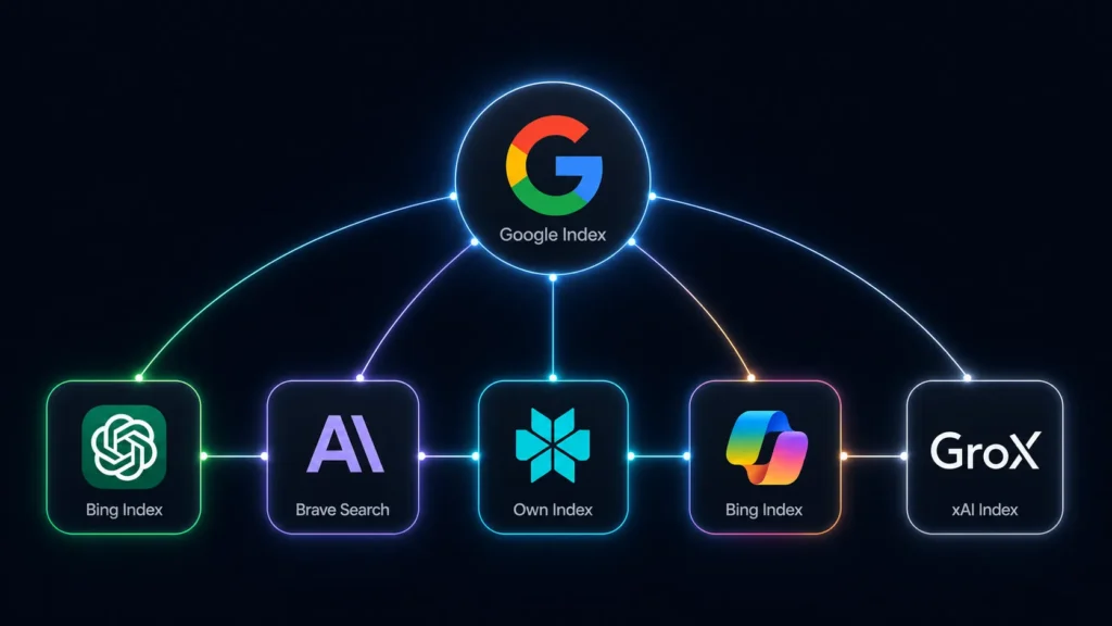 Otimização para IA generativa — comparação entre Google AI Overviews, ChatGPT, Claude, Perplexity e Copilot em 2026